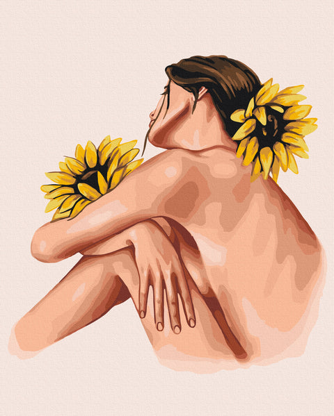 Malowanie po numerach Przytulanie słoneczników ©Alla Berezovska (BS54281)