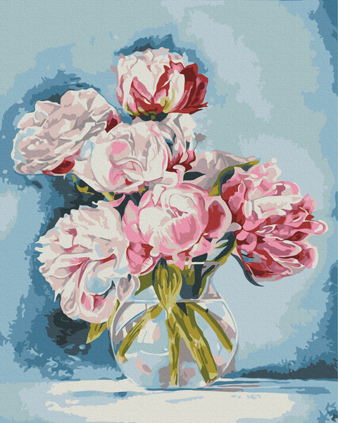 Malowanie po numerach Piwonie w wazonie © Iryna Ponna (BS54284)