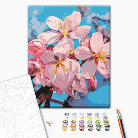 Malowanie po numerach Kwiat śliwy © Anastasiia Osmolovska (BS54283)