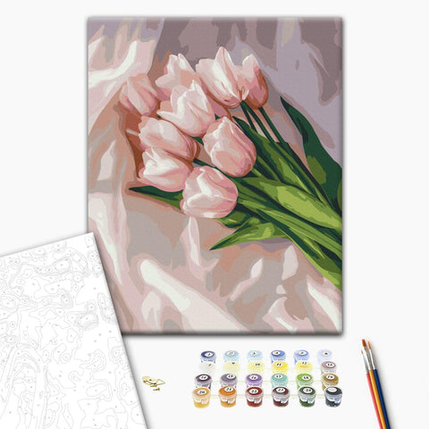 Malowanie po numerach Delikatność tulipanów (BS54228)