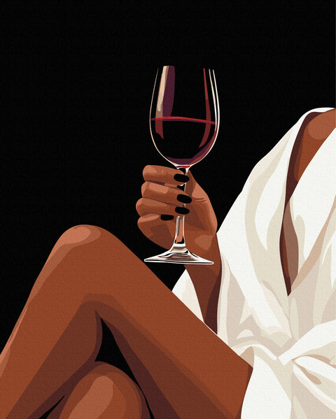 Malowanie po numerach na czarnym płótnie Wyrafinowana przyjemność (BSB0051)