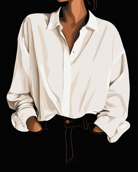 Malowanie po numerach na czarnym płótnie Elegancka prostota (BSB0052)