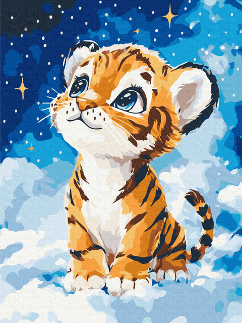 Malowanie po numerach Marzycielskie młode tygrysa (KBS0190)
