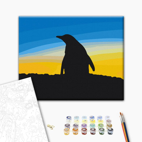 Malowanie po numerach Niebiesko-żółte niebo Antarktydy © Serhiy Glotov (BS54268)