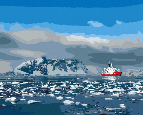 Malowanie po numerach Lodołamacz Noosphere na Oceanie Południowym © Jan Bakhmat (BS54266)