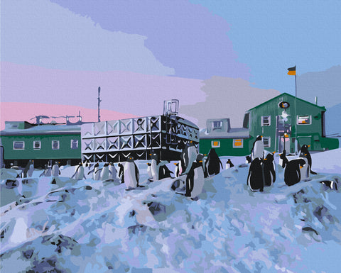 Malowanie po numerach Baza badawcza Vernadsky © Oksana Savenko (BS54271)