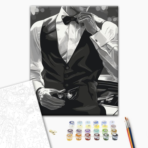 Malowanie po numerach Stylowy dżentelmen (BS54353)