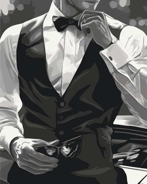 Malowanie po numerach Stylowy dżentelmen (BS54353)