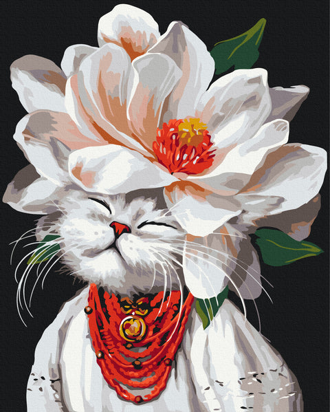 Malowanie po numerach Kot Magnolia © Marianna Pashchuk (BS54422)