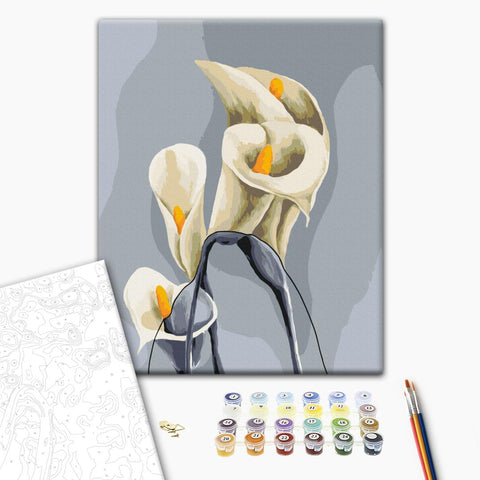 Malowanie po numerach Białe lilie calla © Kateryna Savych (BS54456)