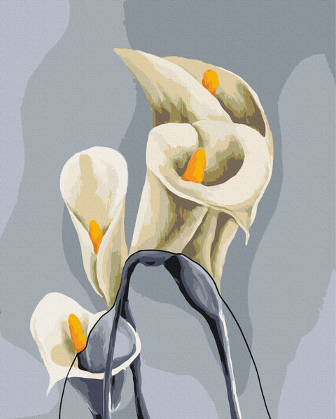Malowanie po numerach Białe lilie calla © Kateryna Savych (BS54456)