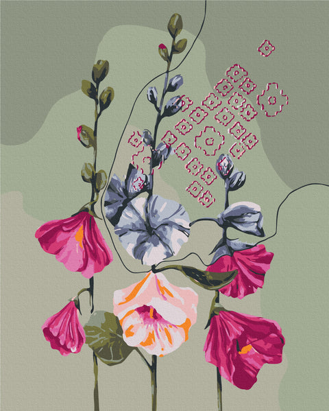 Malowanie po numerach Malwy zakwitły © Kateryna Savych (BS54457)