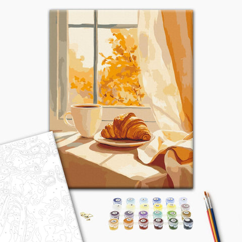 Malowanie po numerach Rogalik i kawa (BS54447)