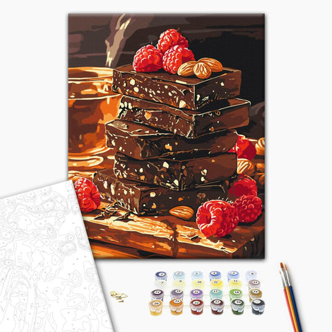 Malowanie po numerach Czekolada z orzechami i owocami (BS54451)