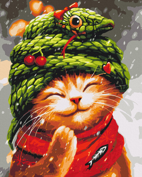 Malowanie po numerach Nowy Rok z wężem © Marianna Pashchuk (BS54254)