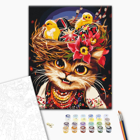 Malowanie po numerach Wielkanocny kotek © Marianna Pashchuk (BS54421)