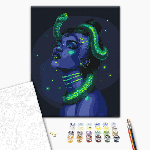 Malowanie po numerach Twój neonowy wąż © Solomiya Kovalchuk (BS54459)