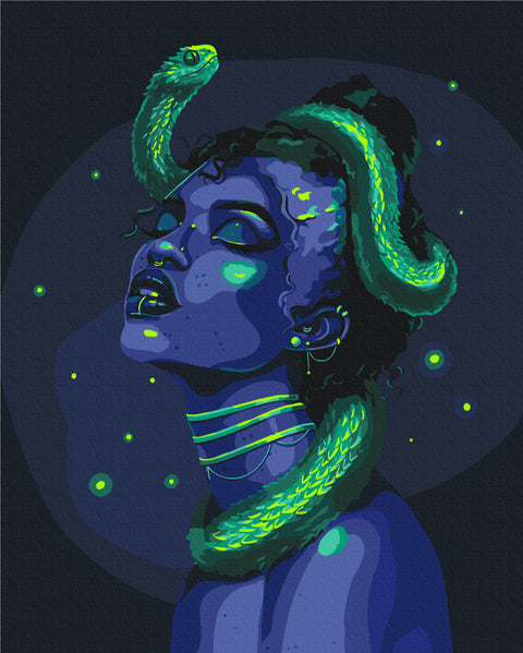 Malowanie po numerach Twój neonowy wąż © Solomiya Kovalchuk (BS54459)