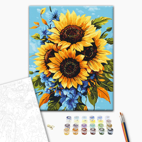 Malowanie po numerach Bukiet słoneczników (BS54376)