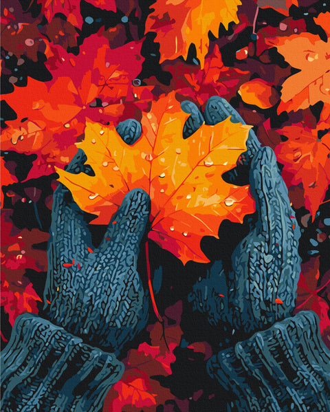 Malowanie po numerach Serce jak liść klonu (BS54390)