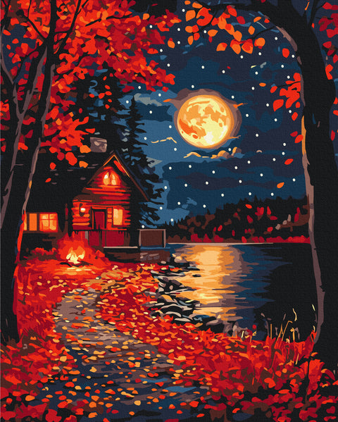 Malowanie po numerach Krawędź czerwonych liści (BS54361)