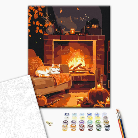 Malowanie po numerach Historia kominka (BS54356)