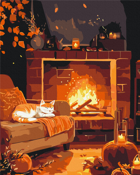 Malowanie po numerach Historia kominka (BS54356)