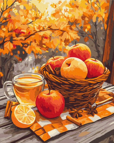 Premium malowanie po numerach Jabłka z cynamonem (PBS54181)