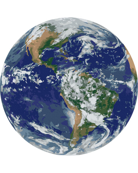 Okrągłe malowanie po numerach Zdjęcie Ziemi wykonane przez NASA (rozmiar L) (RC00106L)