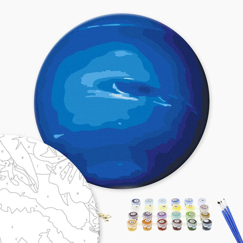 Okrągłe malowanie po numerach Zdjęcie Neptuna wykonane przez NASA (rozmiar L) (RC00104L)