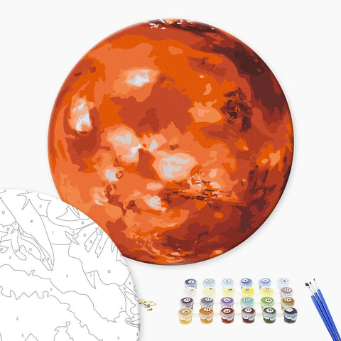 Okrągłe malowanie po numerach Zdjęcie Marsa wykonane przez NASA (rozmiar L) (RC00105L)