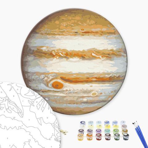 Okrągłe malowanie po numerach Zdjęcie Jowisza wykonane przez NASA (rozmiar L) (RC00107L)