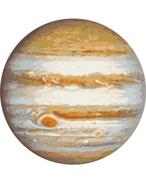 Okrągłe malowanie po numerach Zdjęcie Jowisza wykonane przez NASA (rozmiar L) (RC00107L)