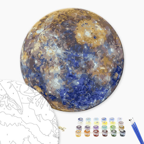 Okrągłe malowanie po numerach Zdjęcie Merkurego wykonane przez NASA (rozmiar L) (RC00108L)