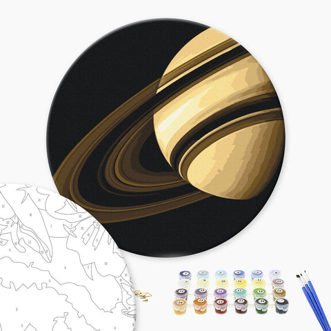 Okrągłe malowanie po numerach Zdjęcie Saturna wykonane przez NASA (rozmiar L) (RC00110L)