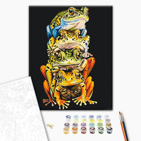 Malowanie po numerach Kolorowe żaby © Telonitskaya Kristina (BS54480)