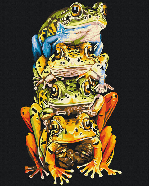 Malowanie po numerach Kolorowe żaby © Telonitskaya Kristina (BS54480)