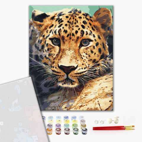 Premium malowanie po numerach Portret lamparta (PBS51736)