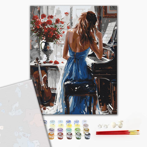 Premium malowanie po numerach Melodyjny moment (PBS54067)