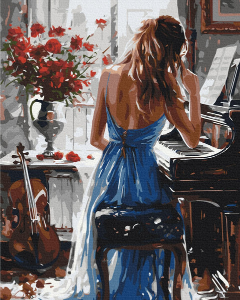 Premium malowanie po numerach Melodyjny moment (PBS54067)