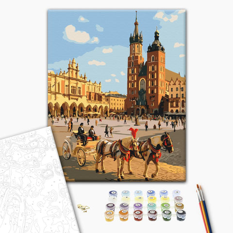 Malowanie po numerach W pobliżu kościoła Mariackiego (BS54545)