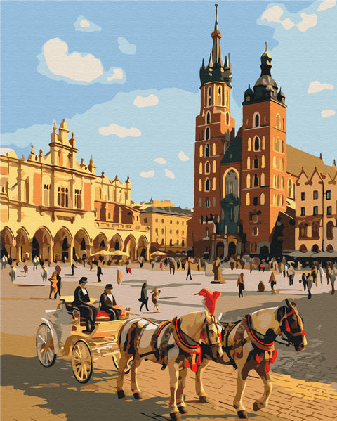 Malowanie po numerach W pobliżu kościoła Mariackiego (BS54545)