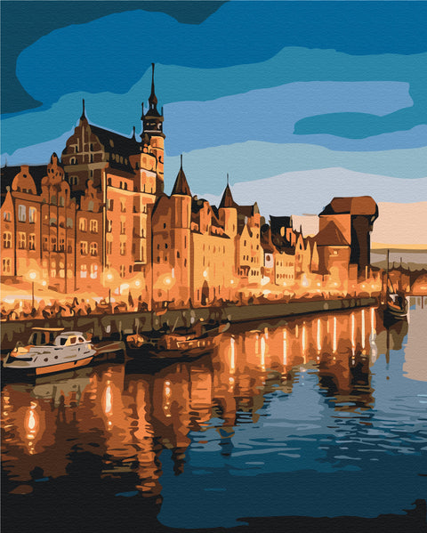 Malowanie po numerach Wieczór w Gdańsku (BS54536)