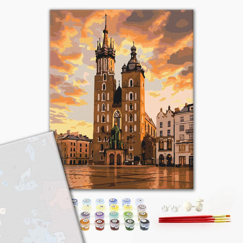 Premium malowanie po numerach Bajkowe niebo w Krakowie (PBS54540)