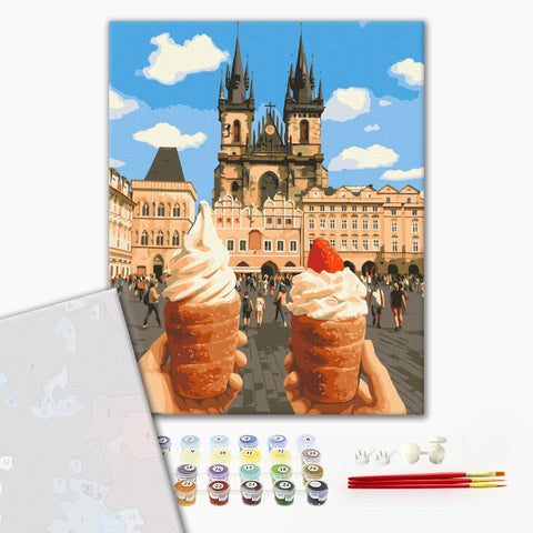 Premium malowanie po numerach Przysmaki starego miasta (PBS54538)