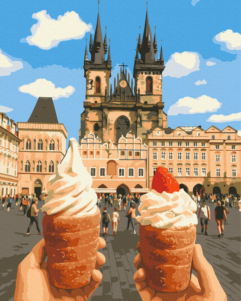 Premium malowanie po numerach Przysmaki starego miasta (PBS54538)