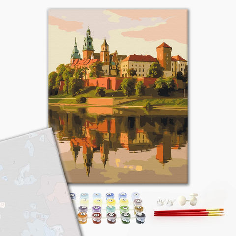 Premium malowanie po numerach Królewska rezydencja nad Wisłą (PBS54532)