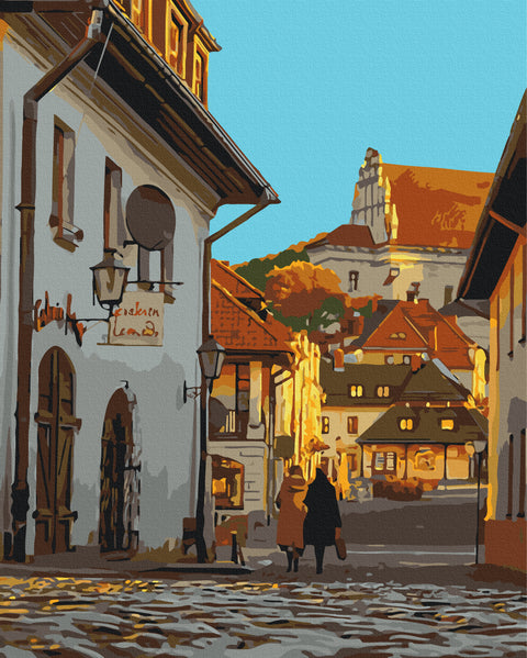 Premium malowanie po numerach Ulica na starym mieście (PBS54548)