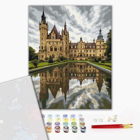 Premium malowanie po numerach Zamek Moscheny (PBS54542)