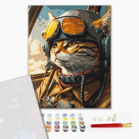 Premium malowanie po numerach Kot pod ochroną nieba ©Marianna Pashchuk (PBS53792)